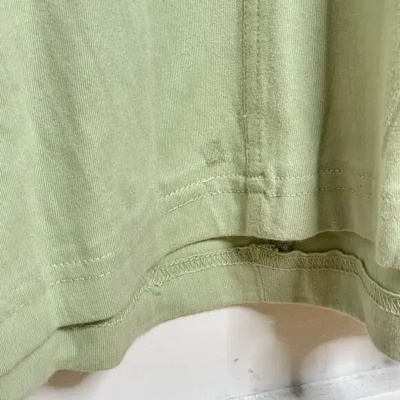 NWT Vintage Maxi Dress Green Cotton Size M Patchwork Block Print Boho Hippie Art - Picture 9 of 12